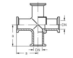 十字接头/KF(不锈钢)