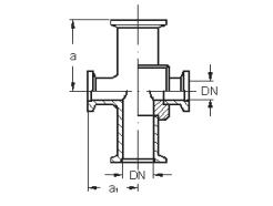 十字变径接头/KF(不锈钢)